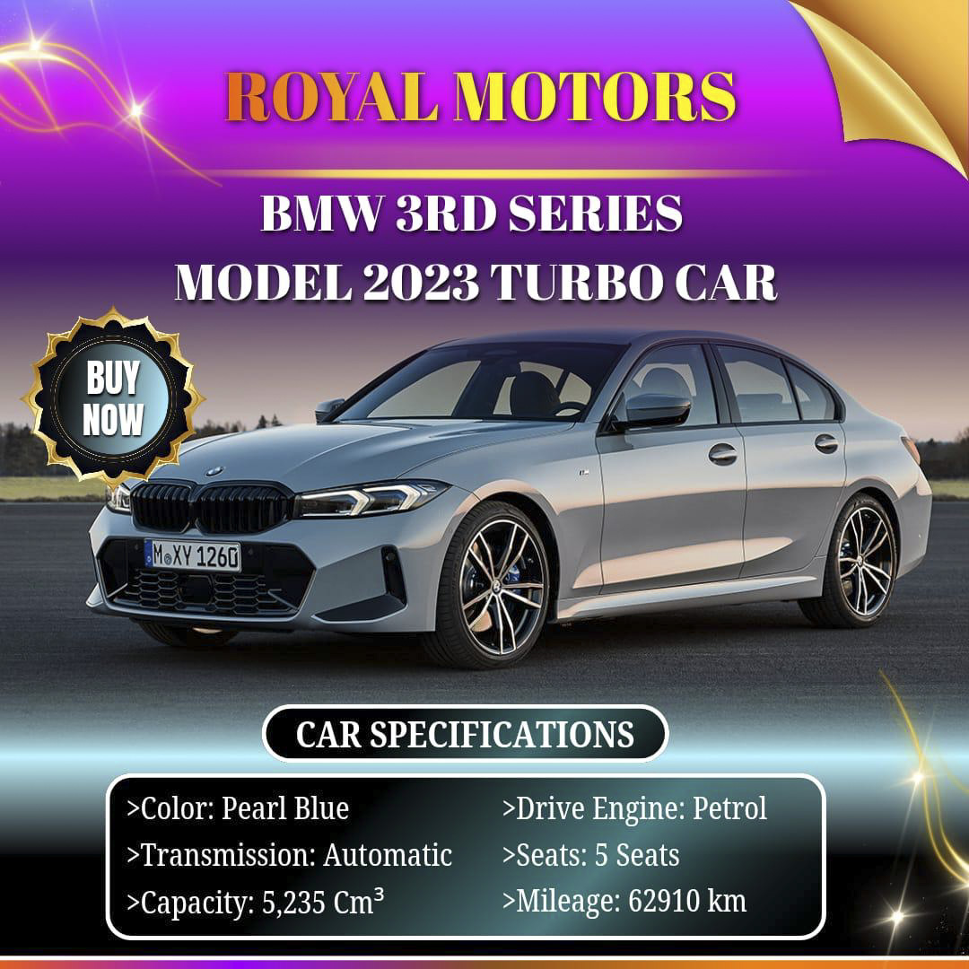 Royal Motors BMW 3 Series 2023 Turbo Car product poster